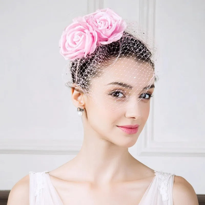 EE 2359 summer new British aristocratic  party gauze hair hoop silk hat headgear hat female summer