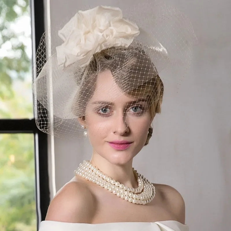 EE 2362 spring on New England network yarn hat female British socialite party hat