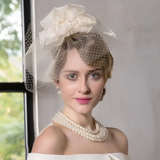 EE 2362 spring on New England network yarn hat female British socialite party hat