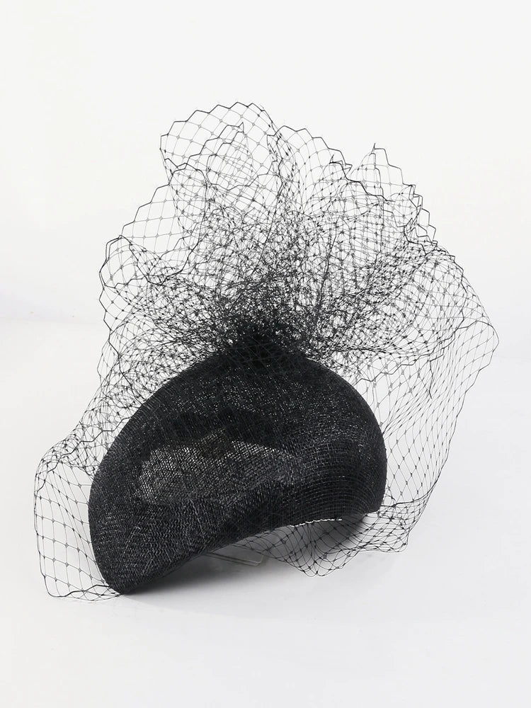 EE 2379 Spring and Summer/Tulle/Sinamay/Elegant Feminine Style/birdcage veil/Special Occasion/Tulle Fabric Hats Headpiece