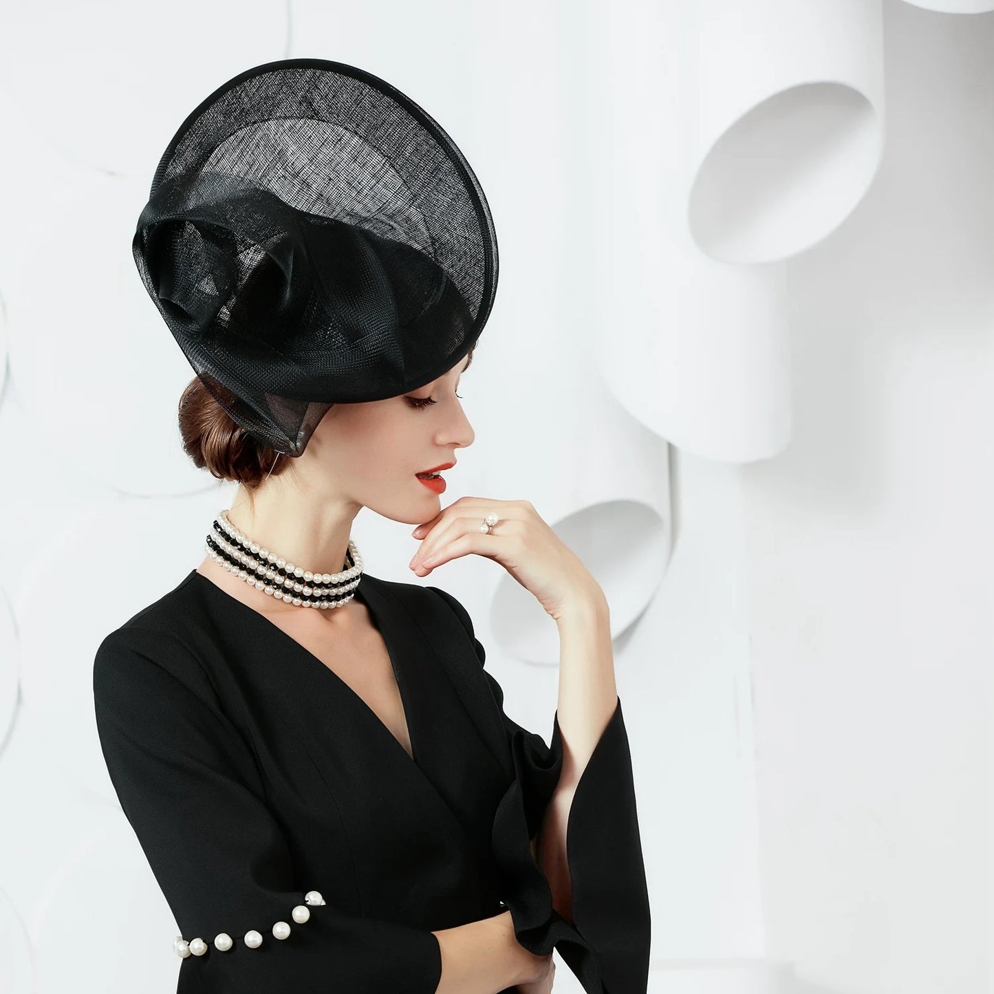 EE 2385 Spring and Summer/Elegant/Stylish/Fascinator/Tulle/Special Occasion/Evening Headpiece/Tulle Fabric Hats Headpiece