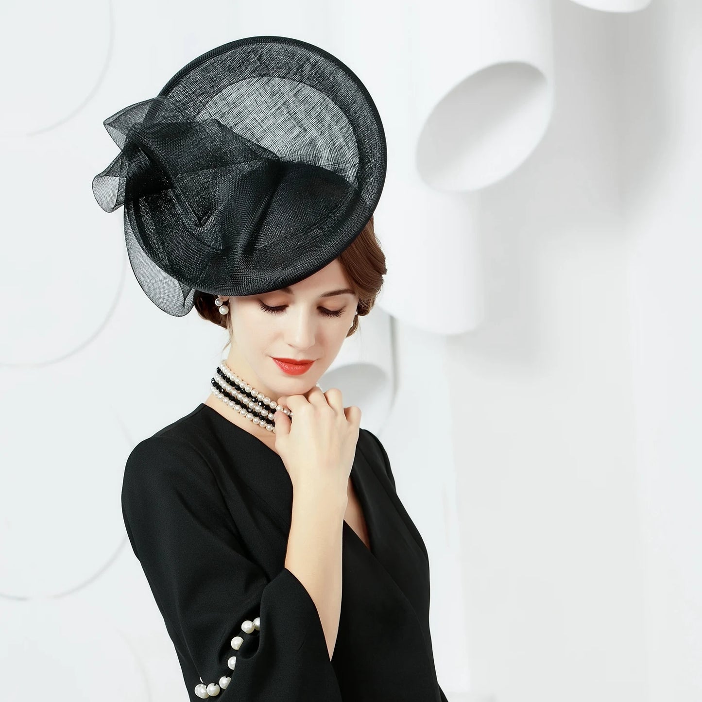EE 2385 Spring and Summer/Elegant/Stylish/Fascinator/Tulle/Special Occasion/Evening Headpiece/Tulle Fabric Hats Headpiece