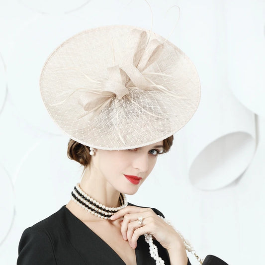 EE 2386 Spring and Summer/Original Design/Sinamay/Bowknot/Elegant/Party/Evening Headpiece/Tulle Fabric Hats Headpiece
