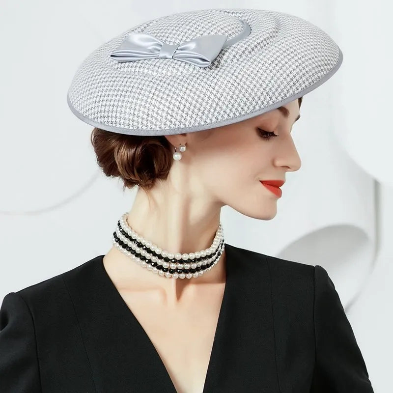EE  2388 new winter British homburg contracted joker British female suits cap in Europe and the party hat