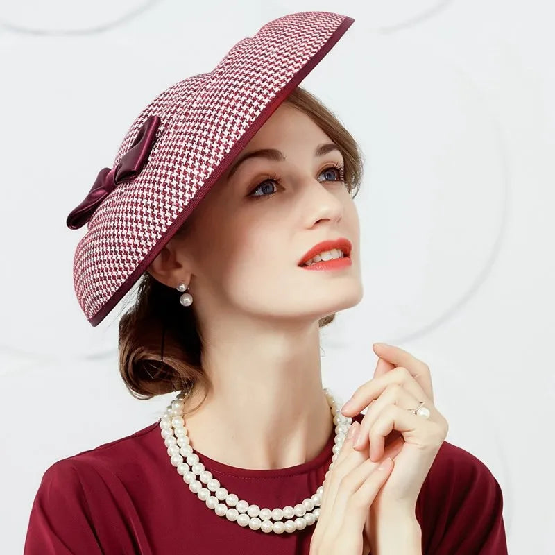 EE  2388 new winter British homburg contracted joker British female suits cap in Europe and the party hat