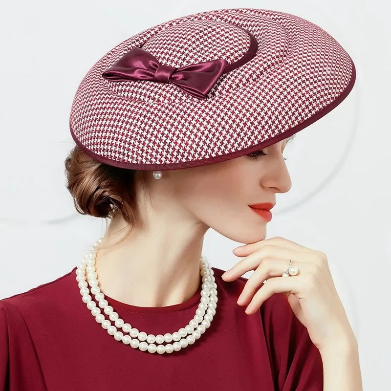 EE  2388 new winter British homburg contracted joker British female suits cap in Europe and the party hat