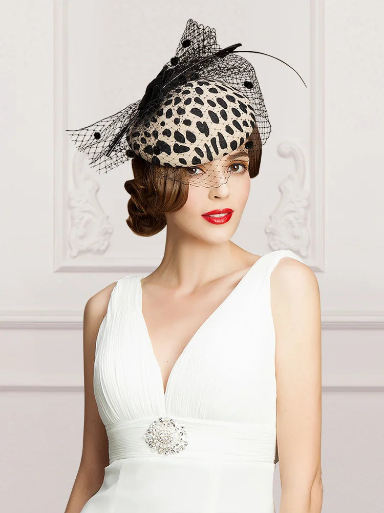 EE 3002 Winter/Striking/100% Australian Wool Felt/Birdcage Veil/Ostrich Quills/Special Occasion/Fascinators Black Pillbox Hat