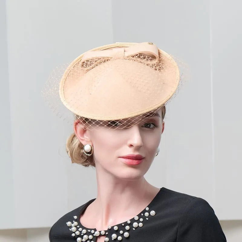 EE 3006 hair hoop with restoring ancient ways of England party hat white gauze charming small bowknot is pure wool hat girl