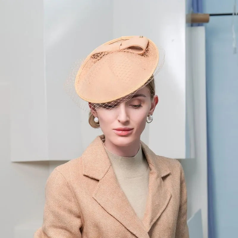 EE 3006 hair hoop with restoring ancient ways of England party hat white gauze charming small bowknot is pure wool hat girl