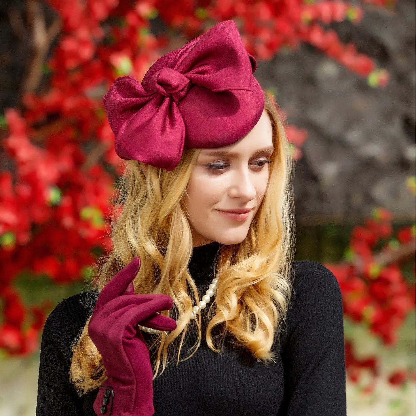 EE 3023 new winter hats British elegant party hats female homburg restoring ancient ways of England