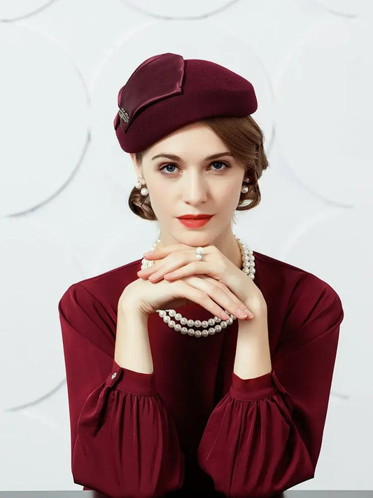 EE  3026 Winter Wool Berets /Elegant/Office & Career /Anniversary Congratulations /Special Occasion/Vintage/Ladies Tea Party