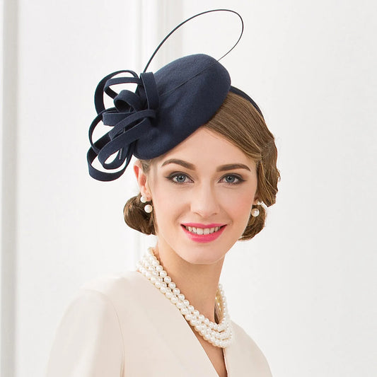 EE 3042 in Europe and the individual character small wool hat party dress British female adult hat gauze net winter hat
