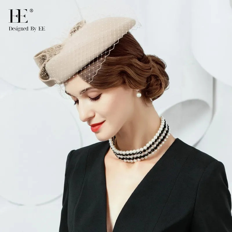 EE 3057 new winter leisure design the autumn joker hat female elegant British wool hat party hats