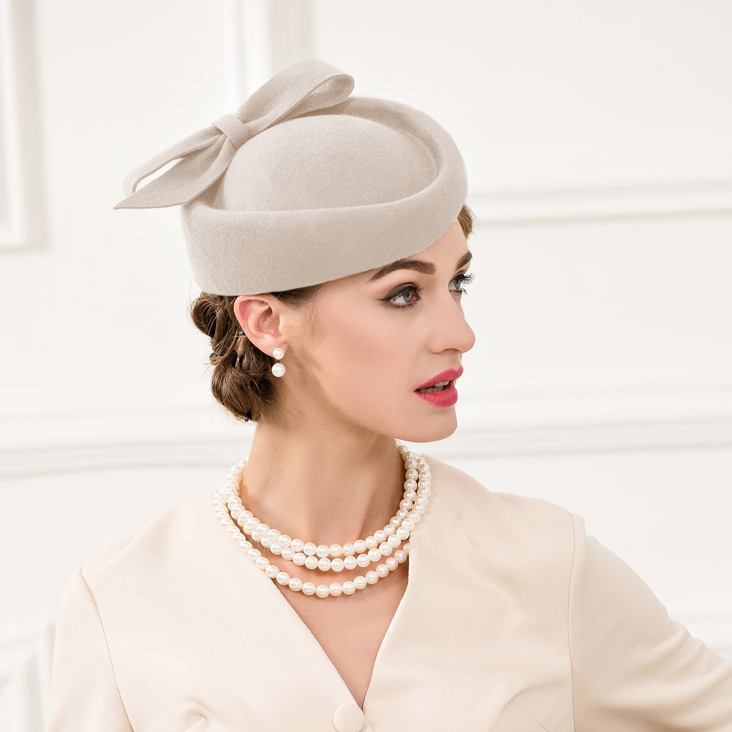 EE 3063 100% Australian Wool Felt /Wedding Party /Elegant Feminine Style Hats /Ladies Derby Hat/Fedoras /Ladies Tea Party