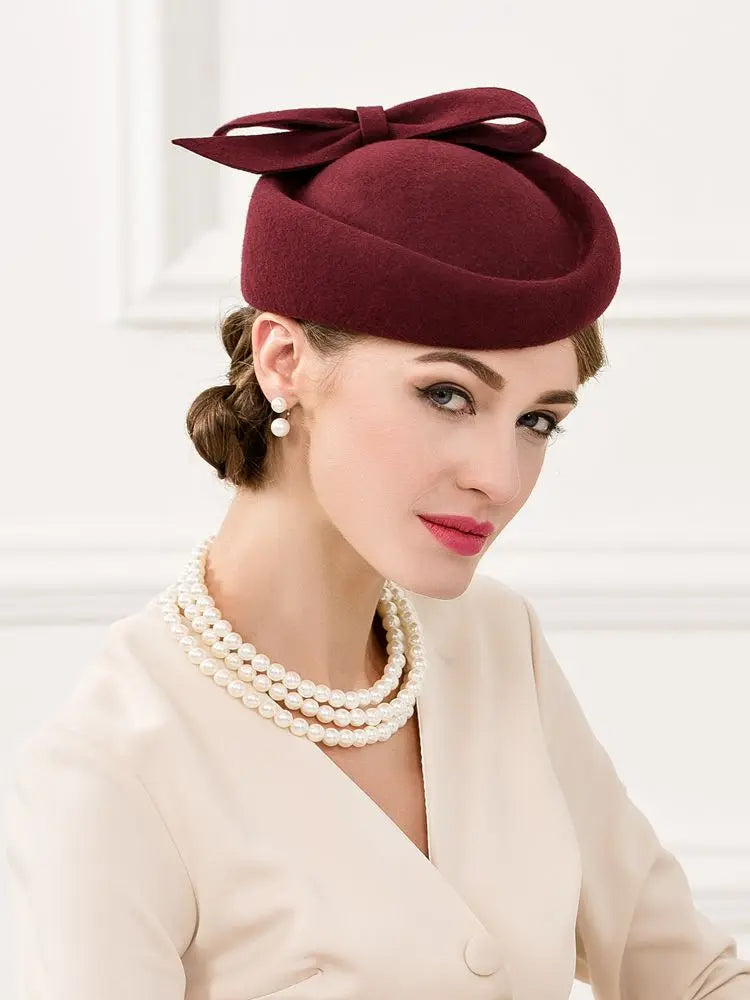 EE 3063 100% Australian Wool Felt /Wedding Party /Elegant Feminine Style Hats /Ladies Derby Hat/Fedoras /Ladies Tea Party
