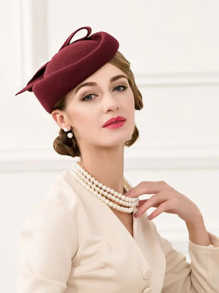 EE 3063 100% Australian Wool Felt /Wedding Party /Elegant Feminine Style Hats /Ladies Derby Hat/Fedoras /Ladies Tea Party