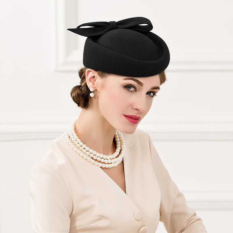 EE 3063 100% Australian Wool Felt /Wedding Party /Elegant Feminine Style Hats /Ladies Derby Hat/Fedoras /Ladies Tea Party