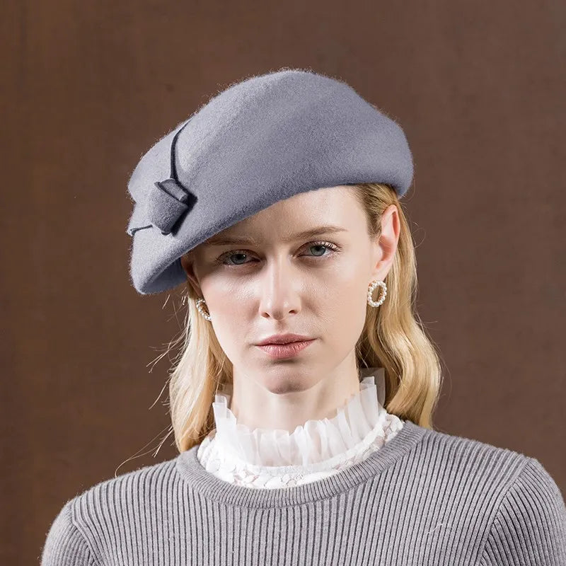 EE 3079 new winter original wool hat female joker woolen cloth cap elegant winter party hat