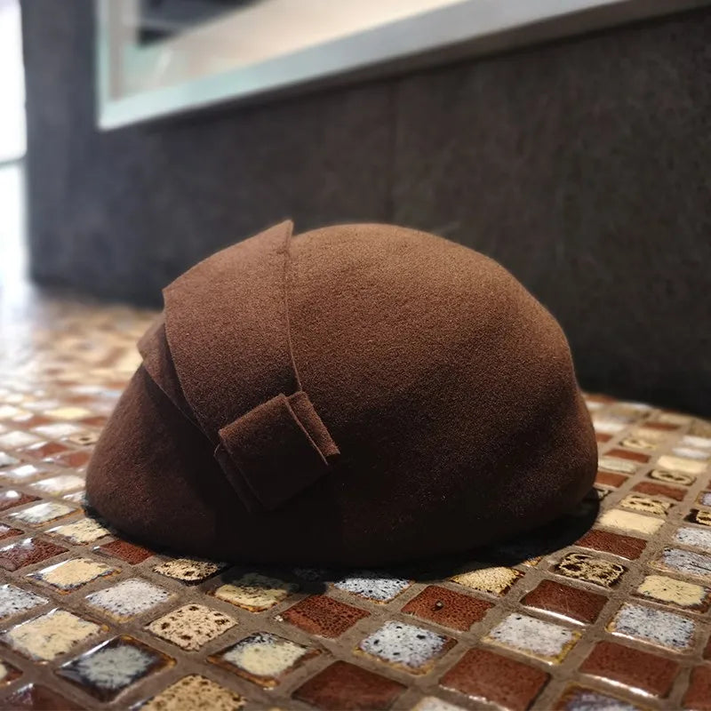 EE 3079 new winter original wool hat female joker woolen cloth cap elegant winter party hat
