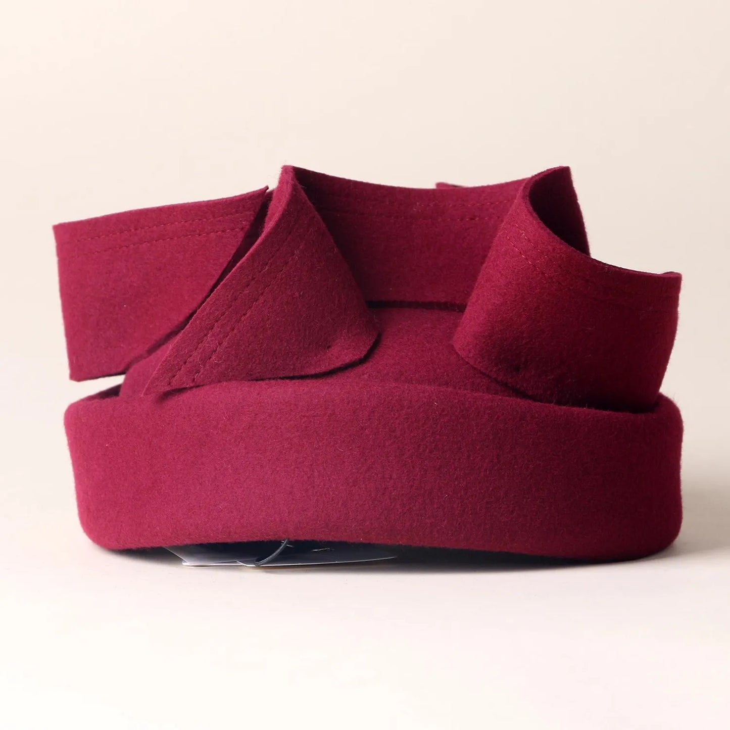EE 3081 autumn new hat vintage wine red adult female wool hat British socialite party winter hats