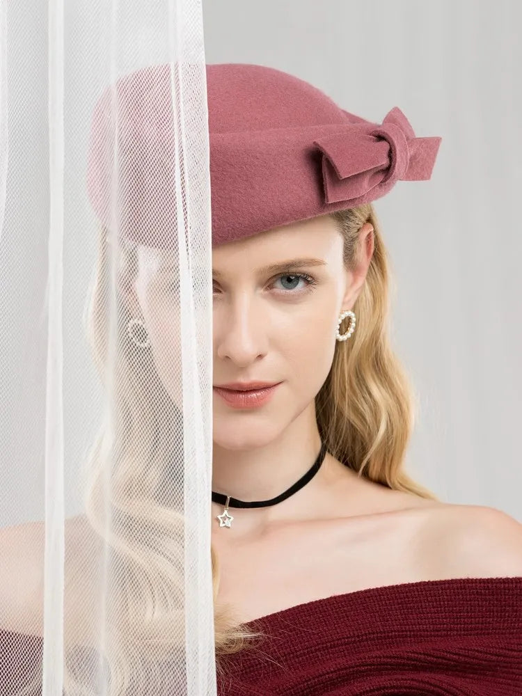 EE 3103 the new winter hats female British wool socialite party adult homburg restoring ancient ways