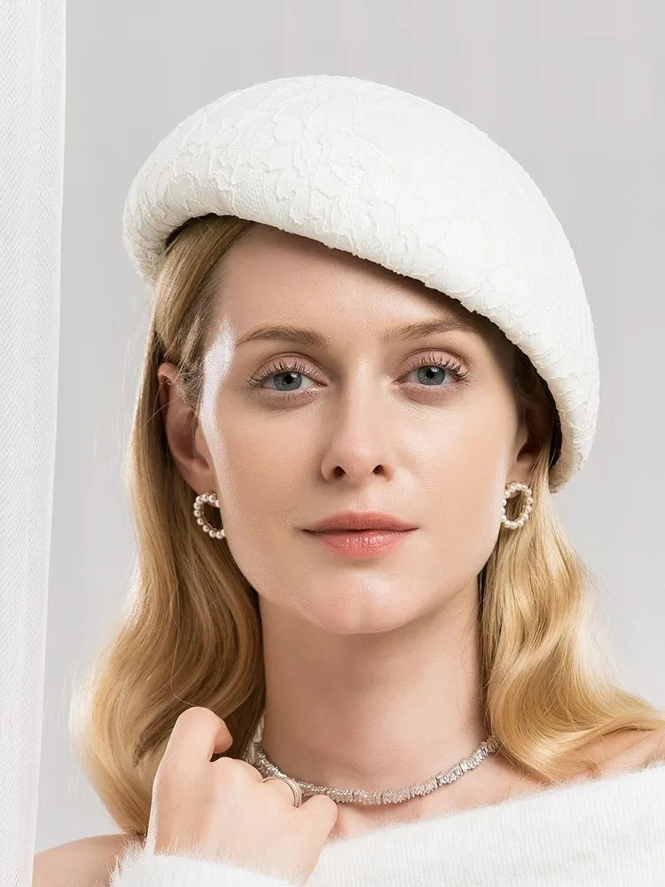 EE  3108 beret hat new female autumn fashion joker elegant lace painter cap
