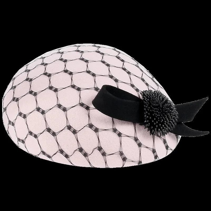 EE 3125 elegant British homburg new winter wool net shamao qiu dong female concave shape restoring ancient ways is ha