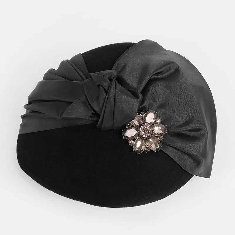 3131 Pillbox Hat Vintage Wool Fascinators Hats 20s 50s Cocktail Tea Party Wedding Church Hat