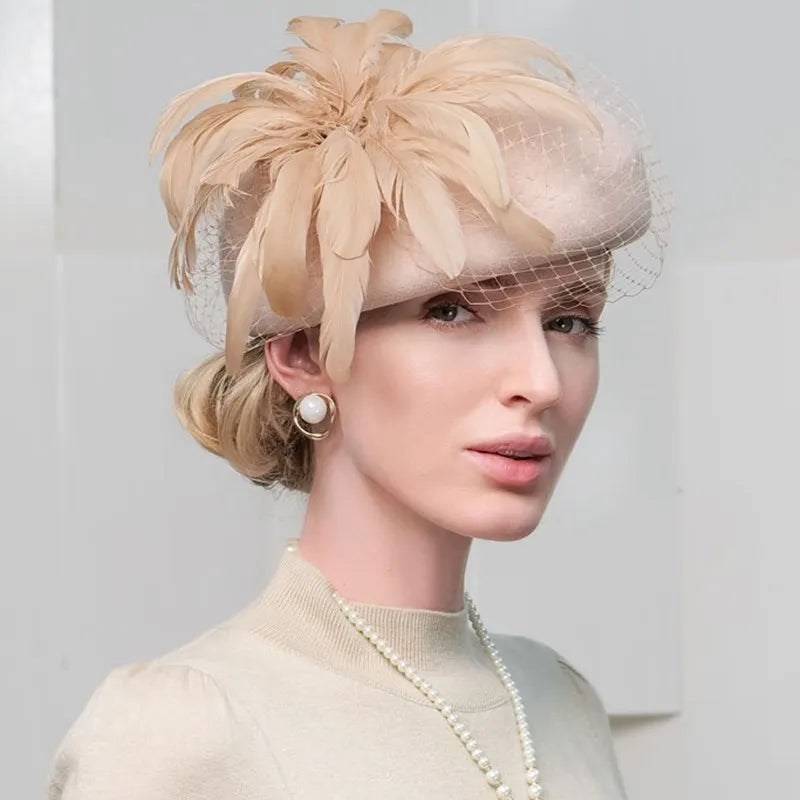 EE 3132  new winter  hat gauze restoring ancient ways of England felt trilby female winter pure wool hat