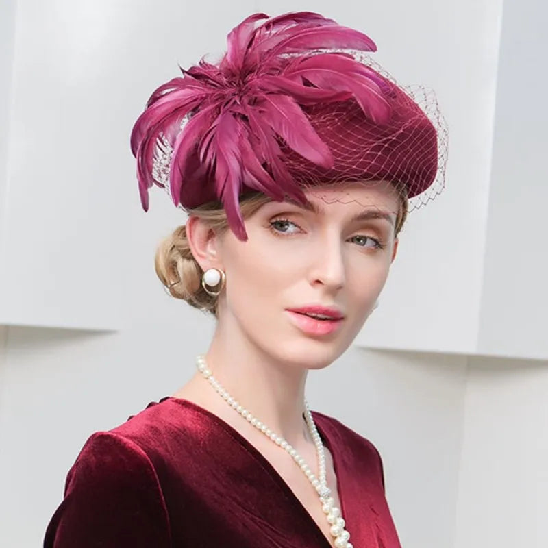 EE 3132  new winter  hat gauze restoring ancient ways of England felt trilby female winter pure wool hat