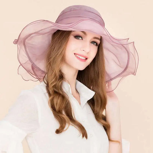 EE 4004 Organza  Pink Pillbox Hats