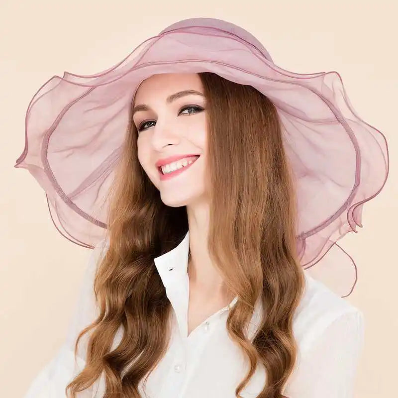 EE 4004 Organza  Pink Pillbox Hats