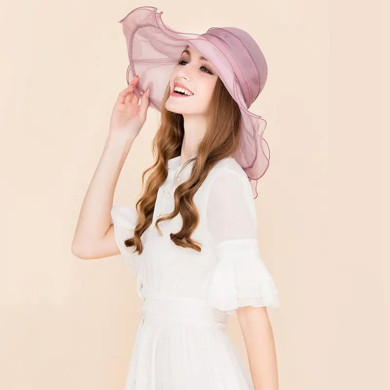EE 4004 Organza  Pink Pillbox Hats