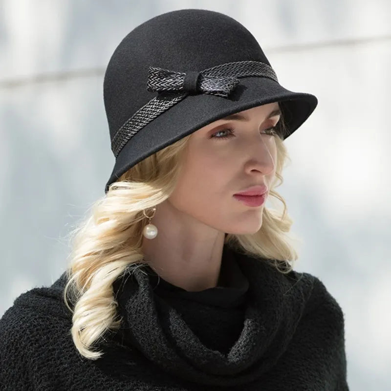 EE 5019 autumn and winter new Korean version of all fashion woolen hat winter casual women adult top hat elegant hat women