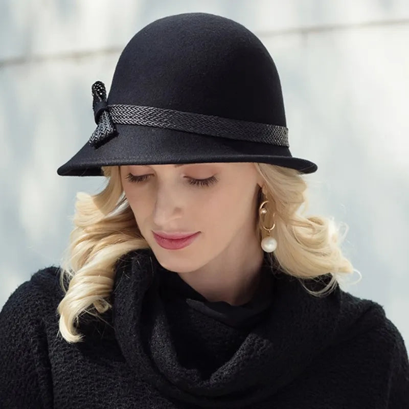 EE 5019 autumn and winter new Korean version of all fashion woolen hat winter casual women adult top hat elegant hat women
