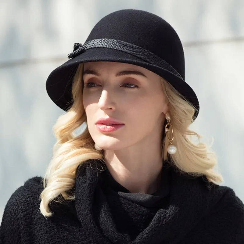 EE 5019 autumn and winter new Korean version of all fashion woolen hat winter casual women adult top hat elegant hat women