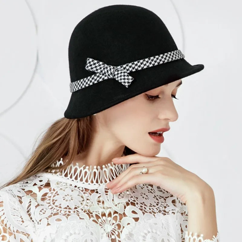 EE 5019 autumn and winter new Korean version of all fashion woolen hat winter casual women adult top hat elegant hat women