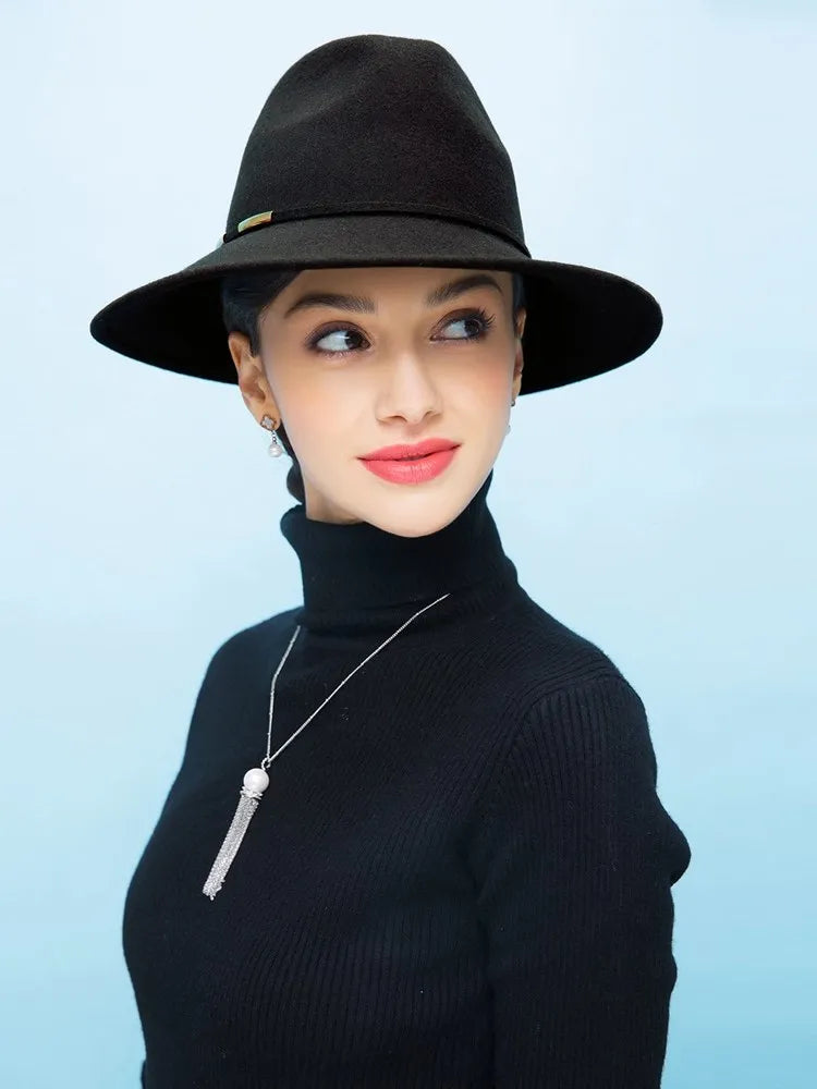 EE 5023 new winter wool hat lady British windy eaves shopping lady hat Sir Knight caps
