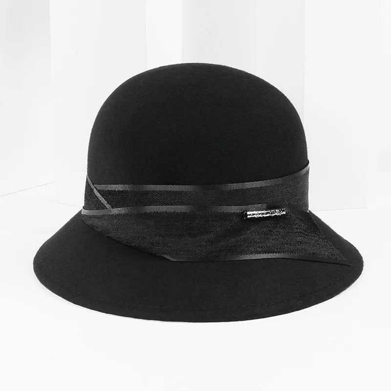 EE 5040 Wool Fisherman Hat Autumn New Round Top Wool Hat Shopping Travel Simple Versatile Hat Children