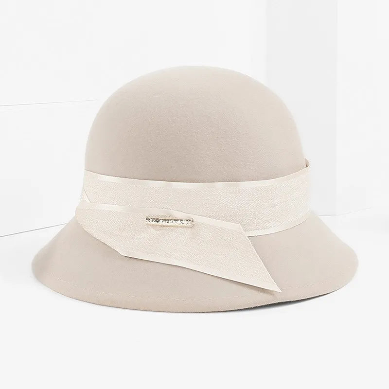 EE 5040 Wool Fisherman Hat Autumn New Round Top Wool Hat Shopping Travel Simple Versatile Hat Children