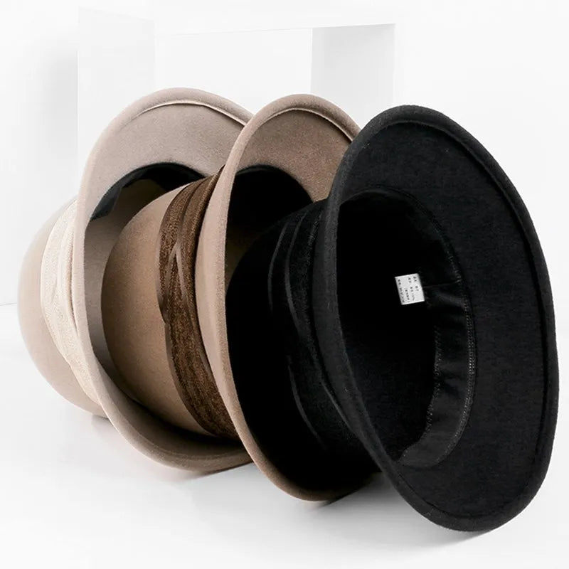 EE 5040 Wool Fisherman Hat Autumn New Round Top Wool Hat Shopping Travel Simple Versatile Hat Children