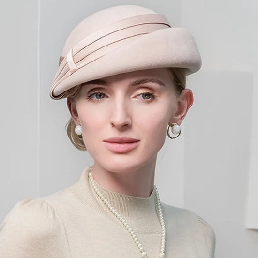 EE 5053 Autumn/Winter New Fashionable Face Small Popular Beret English Wool Top Hat Winter Hat Women's Style