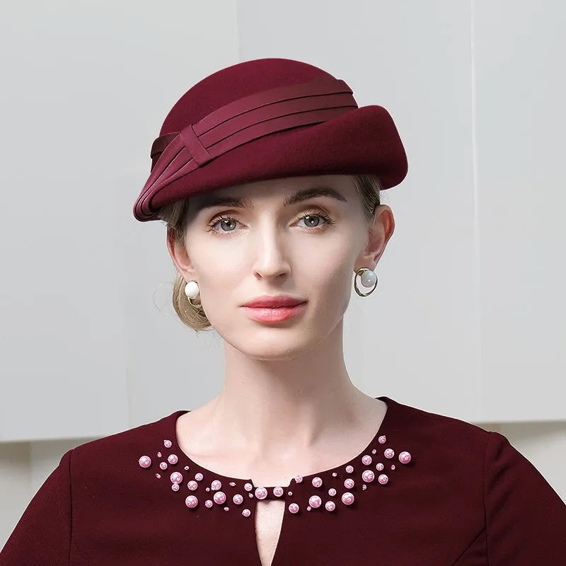 EE 5053 Autumn/Winter New Fashionable Face Small Popular Beret English Wool Top Hat Winter Hat Women's Style