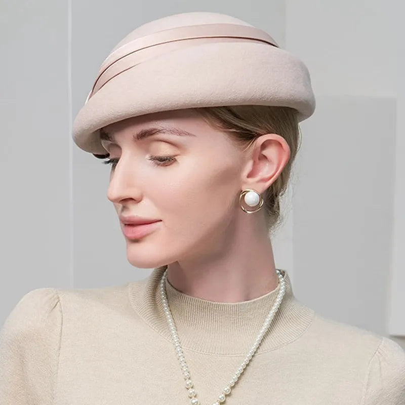 EE 5053 Autumn/Winter New Fashionable Face Small Popular Beret English Wool Top Hat Winter Hat Women's Style