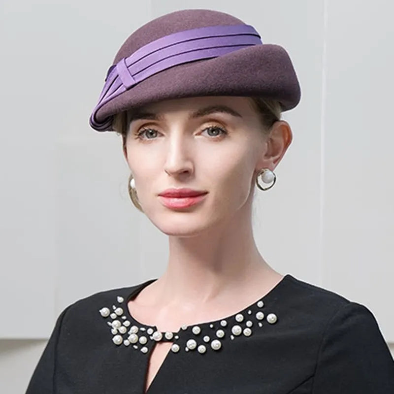 EE 5053 Autumn/Winter New Fashionable Face Small Popular Beret English Wool Top Hat Winter Hat Women's Style
