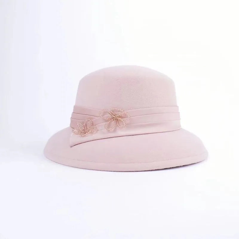 EE 5062 Autumn and Winter New Elegant Wool Hat Elegant Versatile English Top Hat Winter Fashion Women's Hat