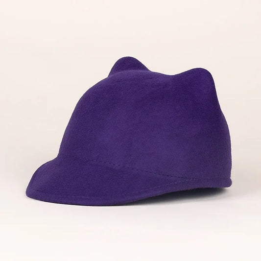 FADVES Stylish Wool Felt Newsboy Cap,  Classic Flat Brim Design, Indoor Fashion Accessory 5067