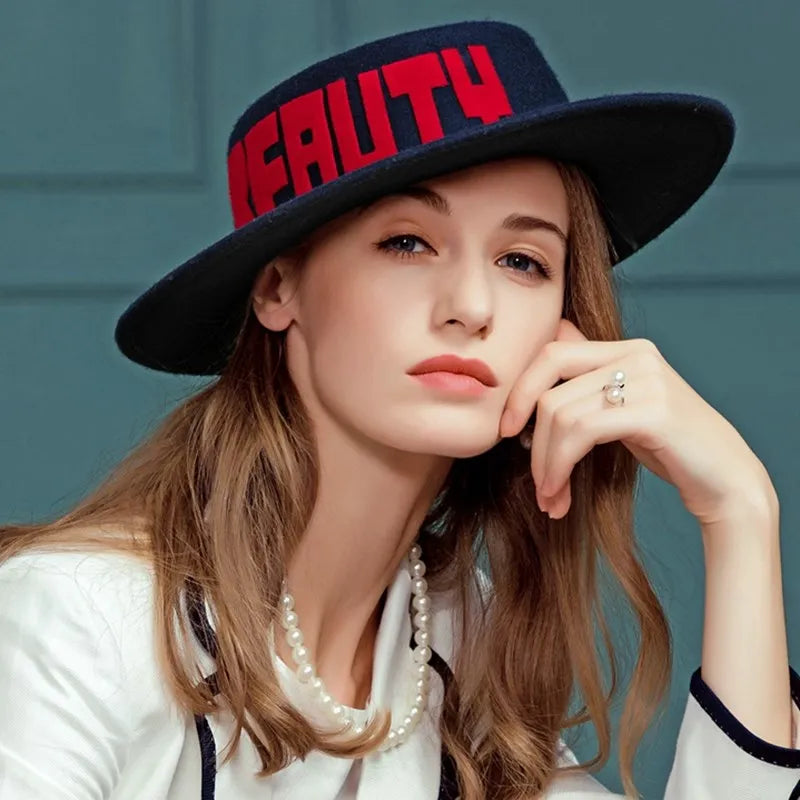 EE 5073 Autumn winter Europe and the United States casual all-match woolen hat fashion lady Autumn woolen hat woman