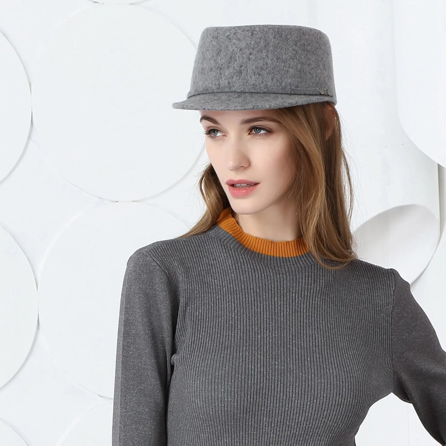 EE 5084 autumn and winter new woolen baseball cap girl's hat female Korean version of all fashion winter style felt ha