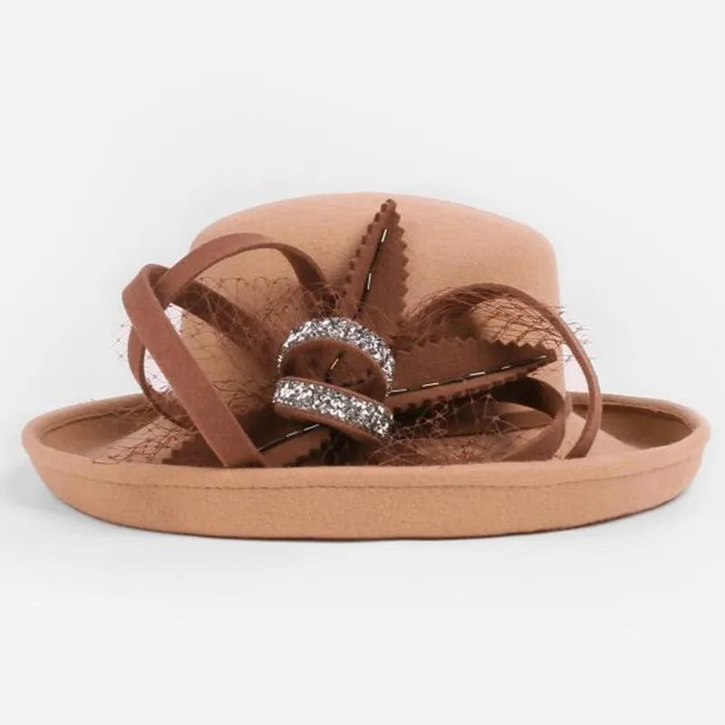 EE 5089  Autumn and Winter New Versatile Shopping Wool Hat Women's Winter Hat British Retro Wool Hat Women